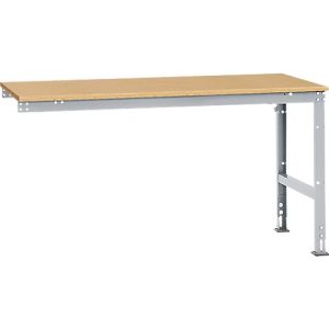 Manuflex Ansatztisch UNIVERSAL Standard, Tischplatte Multiplex, 1750×1000, alusilber Manuflex Ansatztisch UNIVERSAL Standard, Tischplatte Multiplex, 1750×1000, alusilber