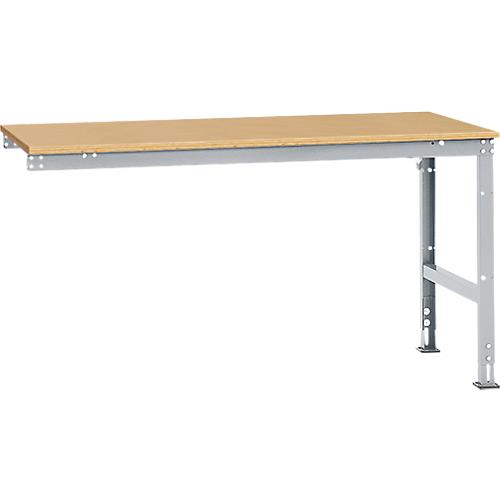 Manuflex Ansatztisch UNIVERSAL Standard, Tischplatte Multiplex, 1750x1000, alusilber