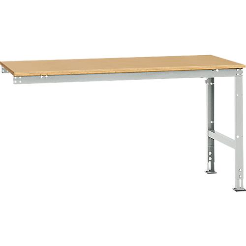 Manuflex Ansatztisch UNIVERSAL Standard, Tischplatte Multiplex, 1750x1000, lichtgrau