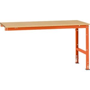 Manuflex Ansatztisch UNIVERSAL Standard, Tischplatte Multiplex, 1750×1000, rotorange Manuflex Ansatztisch UNIVERSAL Standard, Tischplatte Multiplex, 1750×1000, rotorange