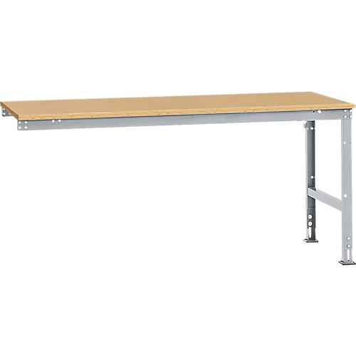 Manuflex Ansatztisch UNIVERSAL Standard, Tischplatte Multiplex, 2000x1000, alusilber