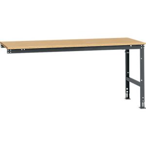Manuflex Ansatztisch UNIVERSAL Standard, Tischplatte Multiplex, 2000×1000, anthrazit Manuflex Ansatztisch UNIVERSAL Standard, Tischplatte Multiplex, 2000×1000, anthrazit