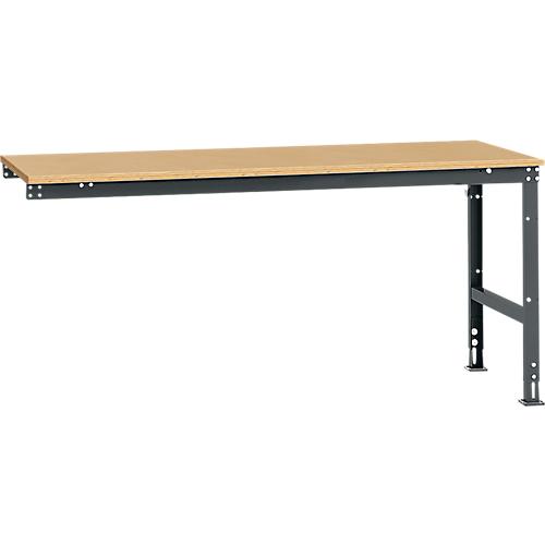 Manuflex Ansatztisch UNIVERSAL Standard, Tischplatte Multiplex, 2000x1000, anthrazit
