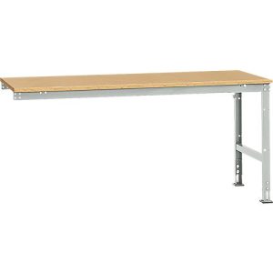 Manuflex Ansatztisch UNIVERSAL Standard, Tischplatte Multiplex, 2000×1000, lichtgrau Manuflex Ansatztisch UNIVERSAL Standard, Tischplatte Multiplex, 2000×1000, lichtgrau
