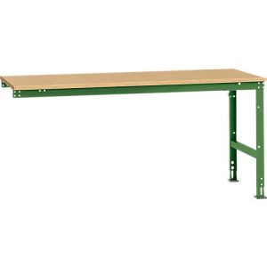 Manuflex Ansatztisch UNIVERSAL Standard, Tischplatte Multiplex, 2000×1000, resedagrün Manuflex Ansatztisch UNIVERSAL Standard, Tischplatte Multiplex, 2000×1000, resedagrün
