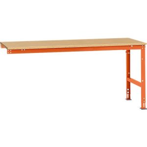 Manuflex Ansatztisch UNIVERSAL Standard, Tischplatte Multiplex, 2000×1000, rotorange Manuflex Ansatztisch UNIVERSAL Standard, Tischplatte Multiplex, 2000×1000, rotorange
