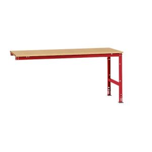 Manuflex Ansatztisch UNIVERSAL Standard, Tischplatte Multiplex, 2000×1000, rubinrot Manuflex Ansatztisch UNIVERSAL Standard, Tischplatte Multiplex, 2000×1000, rubinrot