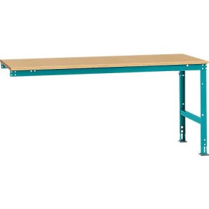 Manuflex Ansatztisch UNIVERSAL Standard, Tischplatte Multiplex, 2000×1000, wasserblau Manuflex Ansatztisch UNIVERSAL Standard, Tischplatte Multiplex, 2000×1000, wasserblau