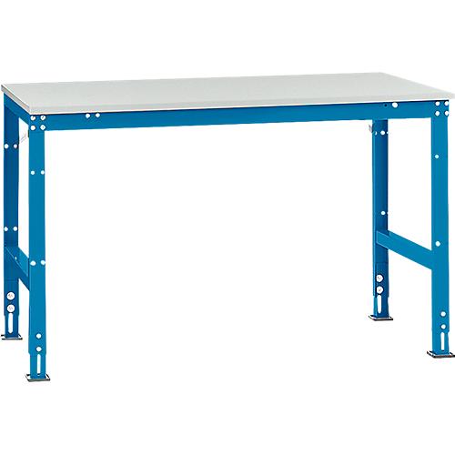 Manuflex Arbeitstisch UNIVERSAL Standard, 1500 x 1000 mm, Kunststoff lichtgrau, lichtblau