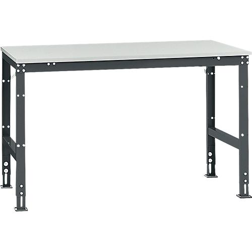 Manuflex Arbeitstisch UNIVERSAL Standard, 1500 x 1000 mm, Melamin lichtgrau, anthrazit