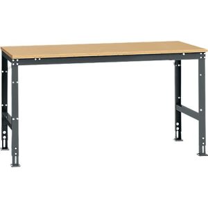 Manuflex Arbeitstisch UNIVERSAL Standard, 1750 x 1000 mm, Multiplex natur, anthrazit Manuflex Arbeitstisch UNIVERSAL Standard, 1750 x 1000 mm, Multiplex natur, anthrazit
