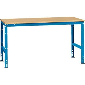 Manuflex Arbeitstisch UNIVERSAL Standard, 1750 x 1000 mm, Multiplex natur, lichtblau Manuflex Arbeitstisch UNIVERSAL Standard, 1750 x 1000 mm, Multiplex natur, lichtblau