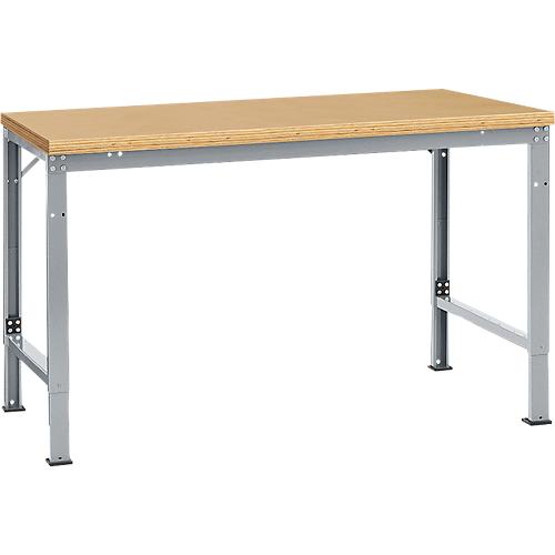 Manuflex Grundtisch UNIVERSAL Spezial, 1500 x 1000 mm, Multiplex natur, alusilber