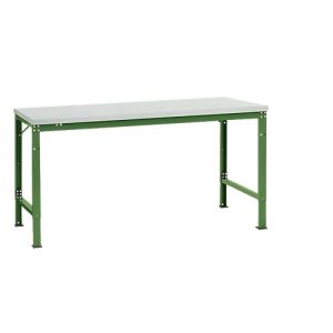 Manuflex Grundtisch UNIVERSAL Spezial, 1750 x 1000 mm, Kunststoff lichtgrau, resedagrün Manuflex Grundtisch UNIVERSAL Spezial, 1750 x 1000 mm, Kunststoff lichtgrau, resedagrün