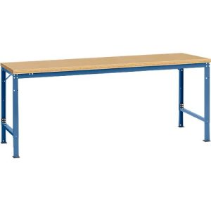 Manuflex Grundtisch UNIVERSAL Spezial, 2000 x 1000 mm, Multiplex natur, brillantblau