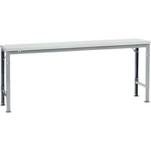 Manuflex Grundtisch UNIVERSAL Spezial, 2000 x 800 mm, Kunststoff lichtgrau, alusilber
