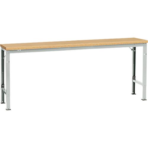 Manuflex Grundtisch UNIVERSAL Spezial, 2000 x 800 mm, Multiplex natur, lichtgrau