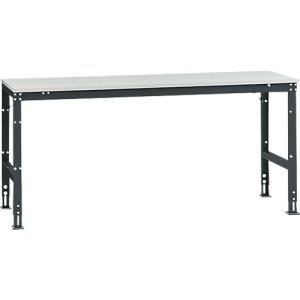 Manuflex Grundtisch UNIVERSAL Standard, Tischplatte Kunststoff, 2000×800, anthrazit
