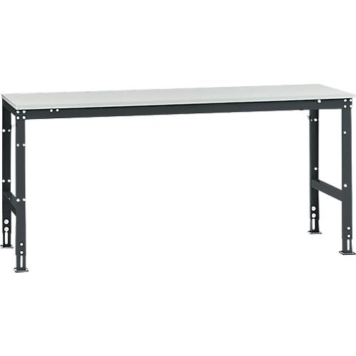 Manuflex Grundtisch UNIVERSAL Standard, Tischplatte Melamin, 2000x800, anthrazit