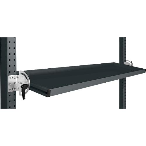 Manuflex Neigbare Ablagekonsole, für Reihe Universal oder Profi, Nutztiefe 345 mm, für Tischbreite 1500 mm, anthrazit