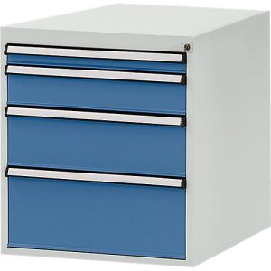 Manuflex Schubladen-Unterbau, für T 1000 mm, lichtgrau/brillantblau Manuflex Schubladen-Unterbau, für T 1000 mm, lichtgrau/brillantblau
