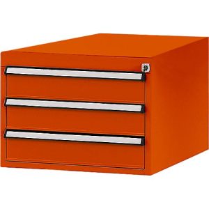 Manuflex Schubladen-Unterbau, für T 800 mm, rotorange Manuflex Schubladen-Unterbau, für T 800 mm, rotorange