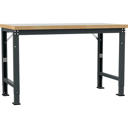 Manuflex Werkbank Profi Spezial, Tischplatte Kunststoff, 1500 x 700 mm, anthrazit
