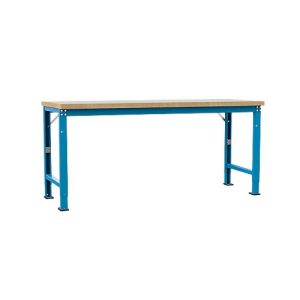Manuflex Werkbank Profi Spezial, Tischplatte Kunststoff, 2000 x 700 mm, lichtblau