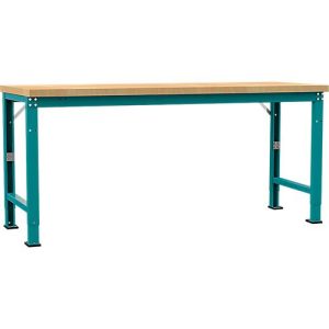 Manuflex Werkbank Profi Spezial, Tischplatte Multiplex, 2000 x 700 mm, wasserblau Manuflex Werkbank Profi Spezial, Tischplatte Multiplex, 2000 x 700 mm, wasserblau