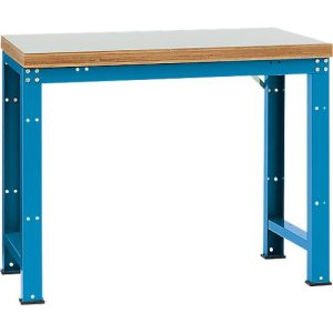 Manuflex Werkbank Profi Standard, Tischplatte Kunststoff B 1250 x T 700, lichtblau Manuflex Werkbank Profi Standard, Tischplatte Kunststoff B 1250 x T 700, lichtblau