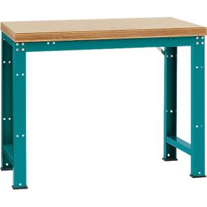 Manuflex Werkbank Profi Standard, Tischplatte Multiplex B 1250 x T 700, wasserblau Manuflex Werkbank Profi Standard, Tischplatte Multiplex B 1250 x T 700, wasserblau