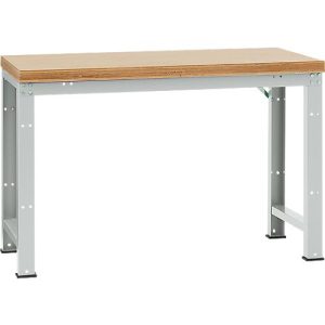 Manuflex Werkbank Profi Standard, Tischplatte Multiplex B 1500 x T 700, lichtgrau Manuflex Werkbank Profi Standard, Tischplatte Multiplex B 1500 x T 700, lichtgrau