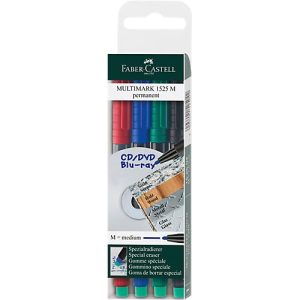Marker Faber-Castell Multimark, 4er-Set, M, permanent Marker Faber-Castell Multimark, 4er-Set, M, permanent