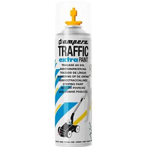 Markierungsfarbe Traffic® Extra, für Bodenmarkierungsgeräte, wetterfest, Reichweite 50 m, 500 ml, gelb