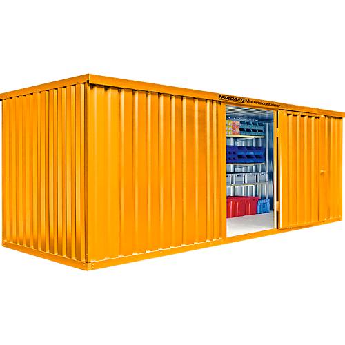Materialcontainer MC 1600, lackiert, montiert, mit Holzfußboden