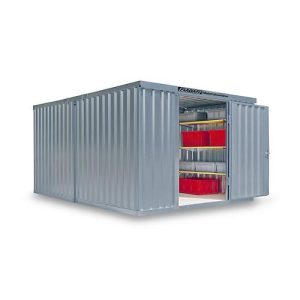Materialcontainer Mod. 1340, verzinkt, zerlegt, mit Holzfußboden