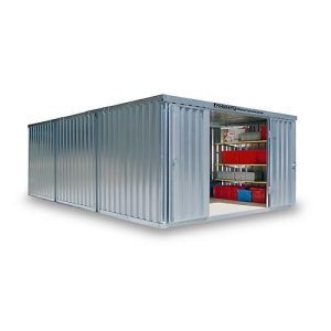 Materialcontainer Mod. 1460, verzinkt, zerlegt, mit Holzfußboden