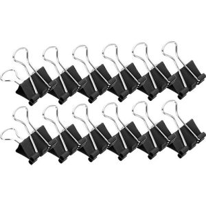 MAUL Foldback-Klemmer, 19 mm, schwarz, 12 Stück MAUL Foldback-Klemmer, 19 mm, schwarz, 12 Stück