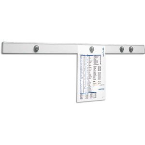 MAUL Magnet-Wandschiene, inkl. 4 Kugelmagneten, L 1000 x B 53 mm, Metall & Kunststoff, alusilber MAUL Magnet-Wandschiene, inkl. 4 Kugelmagneten, L 1000 x B 53 mm, Metall & Kunststoff, alusilber
