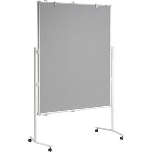 MAUL Moderationstafel Pro, B 1200 x H 1500 mm, Textil/Textil, grau MAUL Moderationstafel Pro, B 1200 x H 1500 mm, Textil/Textil, grau