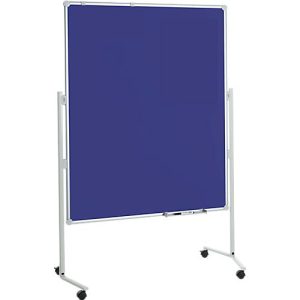 MAUL Moderationstafel Pro, B 1200 x H 1500 mm, Whiteboard/Textil, blau MAUL Moderationstafel Pro, B 1200 x H 1500 mm, Whiteboard/Textil, blau