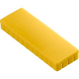 MAUL Solidmagnete, 54 x 19 mm, 10 Stück, gelb MAUL Solidmagnete, 54 x 19 mm, 10 Stück, gelb