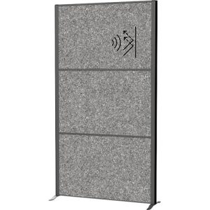 MAUL Stellwandsystem MAULconnecto, 3 x Akustikvlies dunkelgrau, Klettverbindung, Standfuß, H 1800 x B 1000 mm, anthrazit MAUL Stellwandsystem MAULconnecto, 3 x Akustikvlies dunkelgrau, Klettverbindung, Standfuß, H 1800 x B 1000 mm, anthrazit