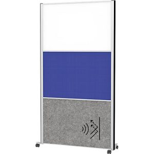 MAUL Stellwandsystem MAULconnecto, Steckmodule, 1x Whiteboard, 1x Akustikvlies, 1x Textiloberfläche, Klettverbindung, auf Rollen, H 1800 x B 1000 mm, silber MAUL Stellwandsystem MAULconnecto, Steckmodule, 1x Whiteboard, 1x Akustikvlies, 1x Textiloberfläche, Klettverbindung, auf Rollen, H 1800 x B 1000 mm, silber