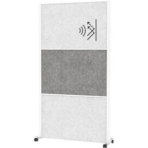 MAUL Stellwandsystem MAULconnecto, Steckmodule, 2x Akustikvlies hell, 1x Akustikvlies dunkel, Klettverbindung, auf Rollen, H 1800 x B 1000 mm, weiß MAUL Stellwandsystem MAULconnecto, Steckmodule, 2x Akustikvlies hell, 1x Akustikvlies dunkel, Klettverbindung, auf Rollen, H 1800 x B 1000 mm, weiß