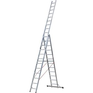Mehrzweckleiter 3-teilig, 3×6 Sprossen