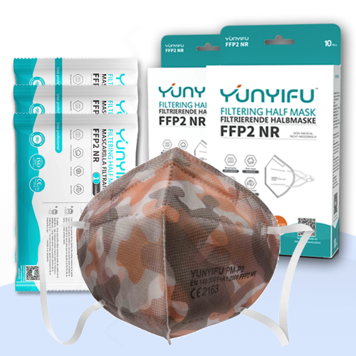 YUNYIFU 10 Feinstaubmasken FFP2 military