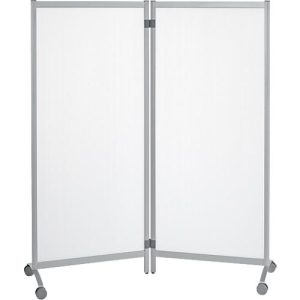 Mobile Trennwand, desinfektionsmittelbeständig, 2 Elemente, semitransparent Mobile Trennwand, desinfektionsmittelbeständig, 2 Elemente, semitransparent