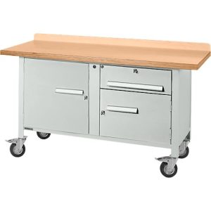 Mobile Werkbank Schäfer Shop Select PWi 150-3, Buche-Dekor Multiplexplatte, bis 400 kg, B 1500 x T 700 x H 840 mm Mobile Werkbank Schäfer Shop Select PWi 150-3, Buche-Dekor Multiplexplatte, bis 400 kg, B 1500 x T 700 x H 840 mm
