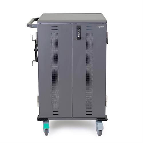 Mobiler Ladewagen ergotron® YES35, bis zu 36 Tablets & Chromebooks oder 24 Laptops bis 14', verstellbare Gestelle, B 640 x T 730 x H 1060 mm